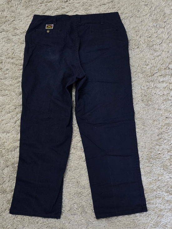 VTG 90s Ben Davis Gorilla Cut Navy Work Wear Pants 38x32 - Picture 2 of 9